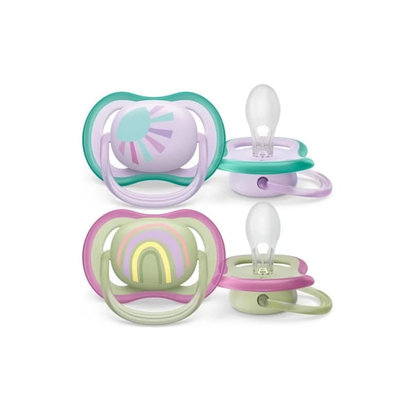 Philips Avent Ultra Air Deco Chupeta 0-6M Lilás/Verde X2